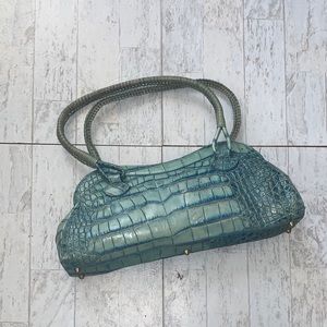 Preston and York green croc bag
